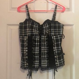 Goth cottagecore corset